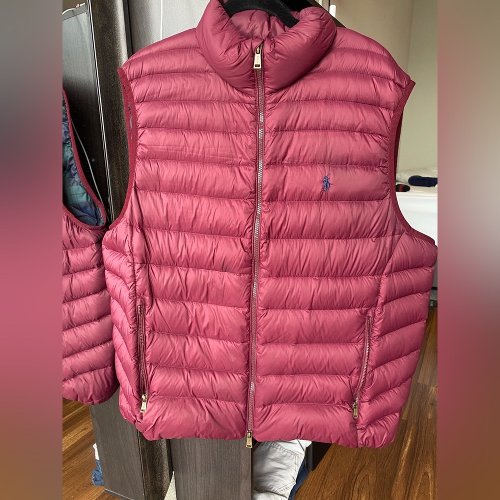 Xxl Ralph, Lauren polo vest burgundy color